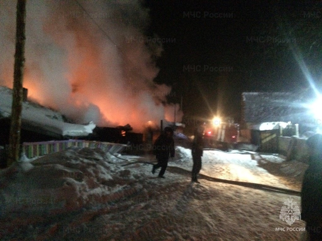 Пожар в Чунском районе