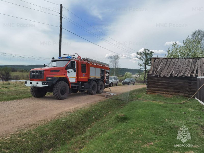 Пожар в Чунском районе