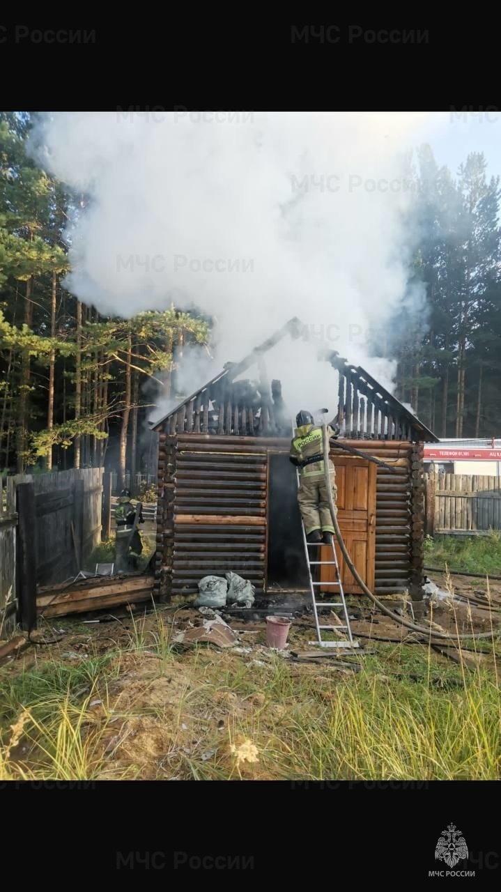 Пожар в Чунском районе